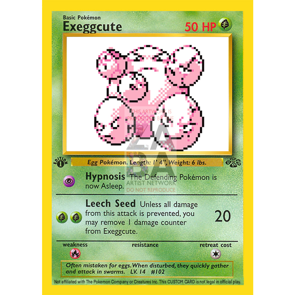 Exeggcute Game Sprite Custom Pokemon Card - ZabaTV