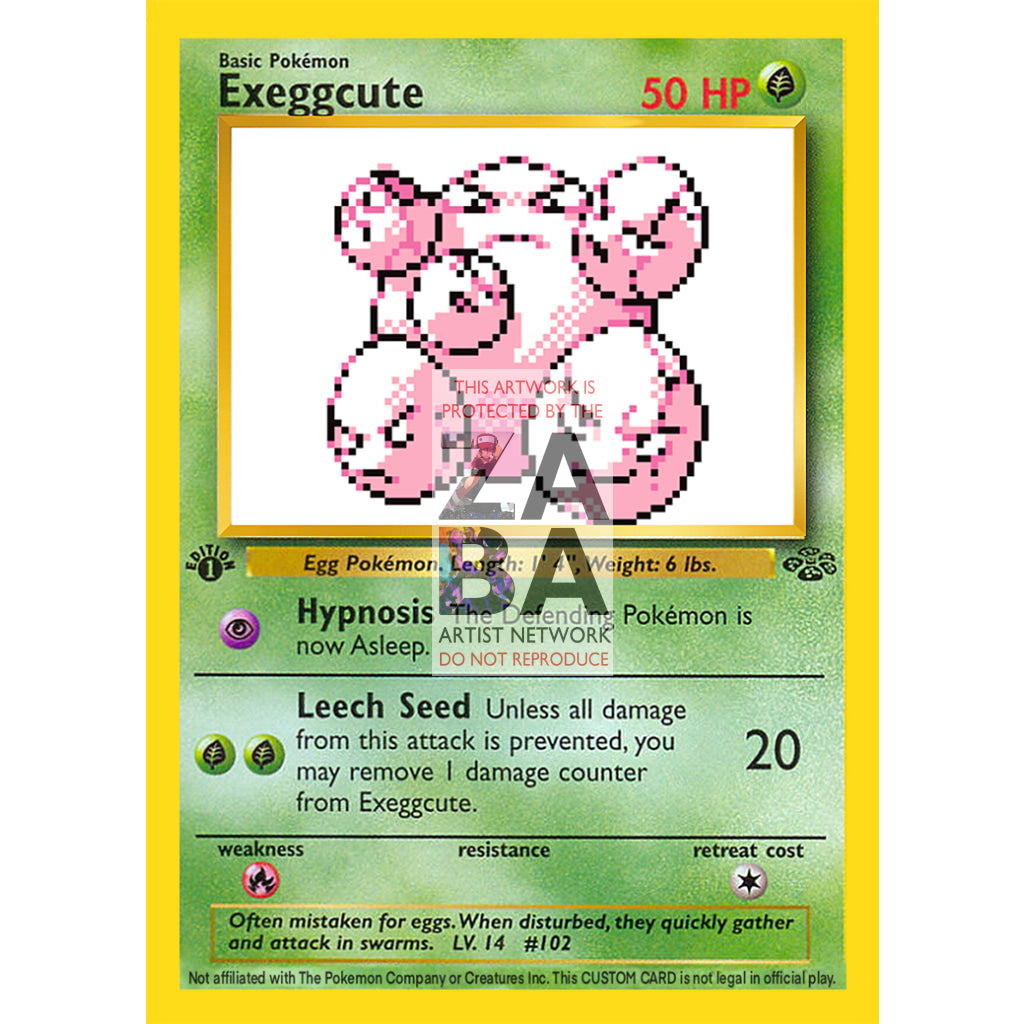 Exeggcute Game Sprite Custom Pokemon Card - ZabaTV