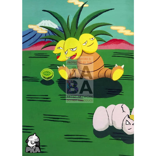Exeggutor 18/123 Heartgold Soulsilver Extended Art Custom Pokemon Card Silver Holographic