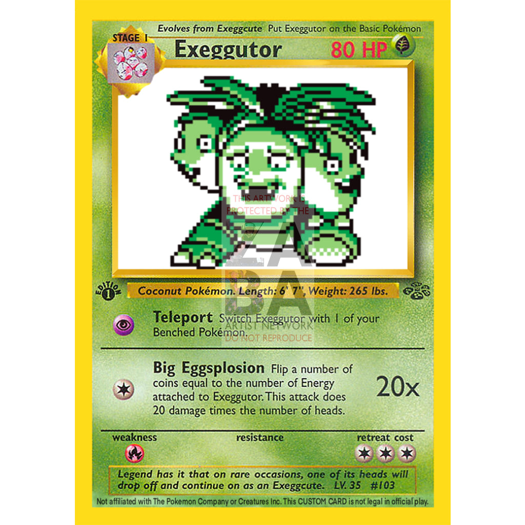 Exeggutor Game Sprite Custom Pokemon Card - ZabaTV