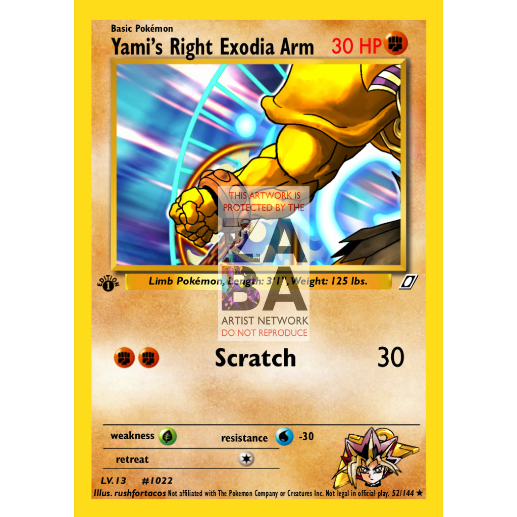 Exodia The Forbidden One As A Pokemon Card Custom Yu-Gi-Oh!