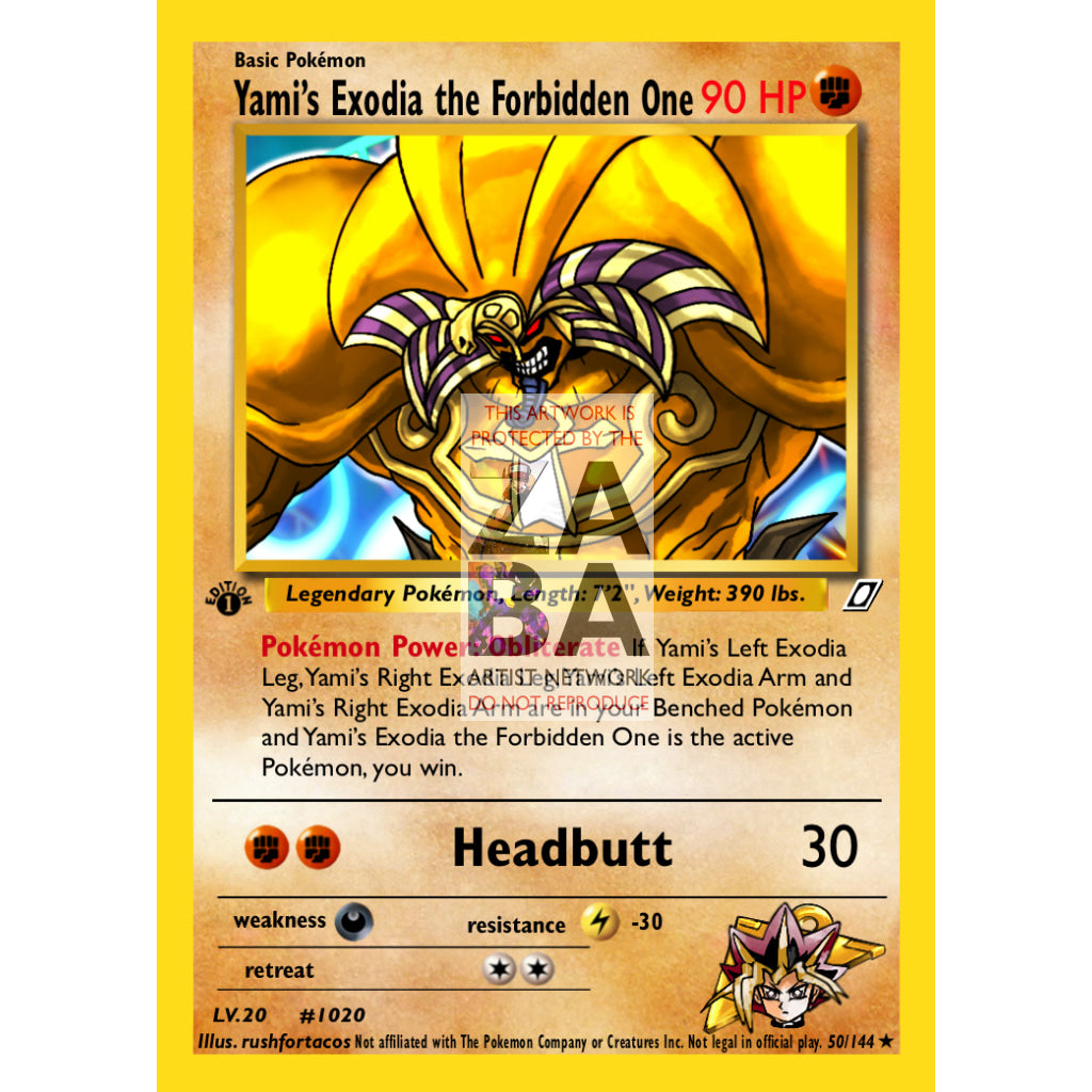 Exodia The Forbidden One As A Pokemon Card Custom Yu-Gi-Oh!