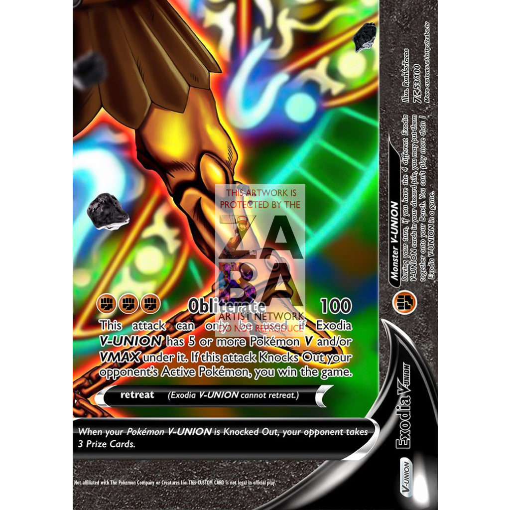 Exodia V-UNION (All 4 Parts or Together) Custom Pokemon x Yu-Gi-Oh! Card - ZabaTV