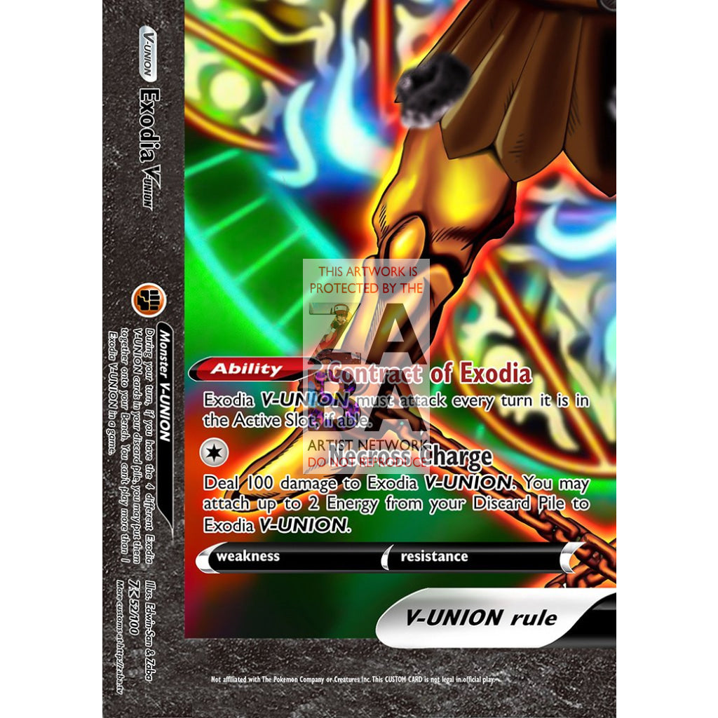 Exodia V-UNION (All 4 Parts or Together) Custom Pokemon x Yu-Gi-Oh! Card - ZabaTV