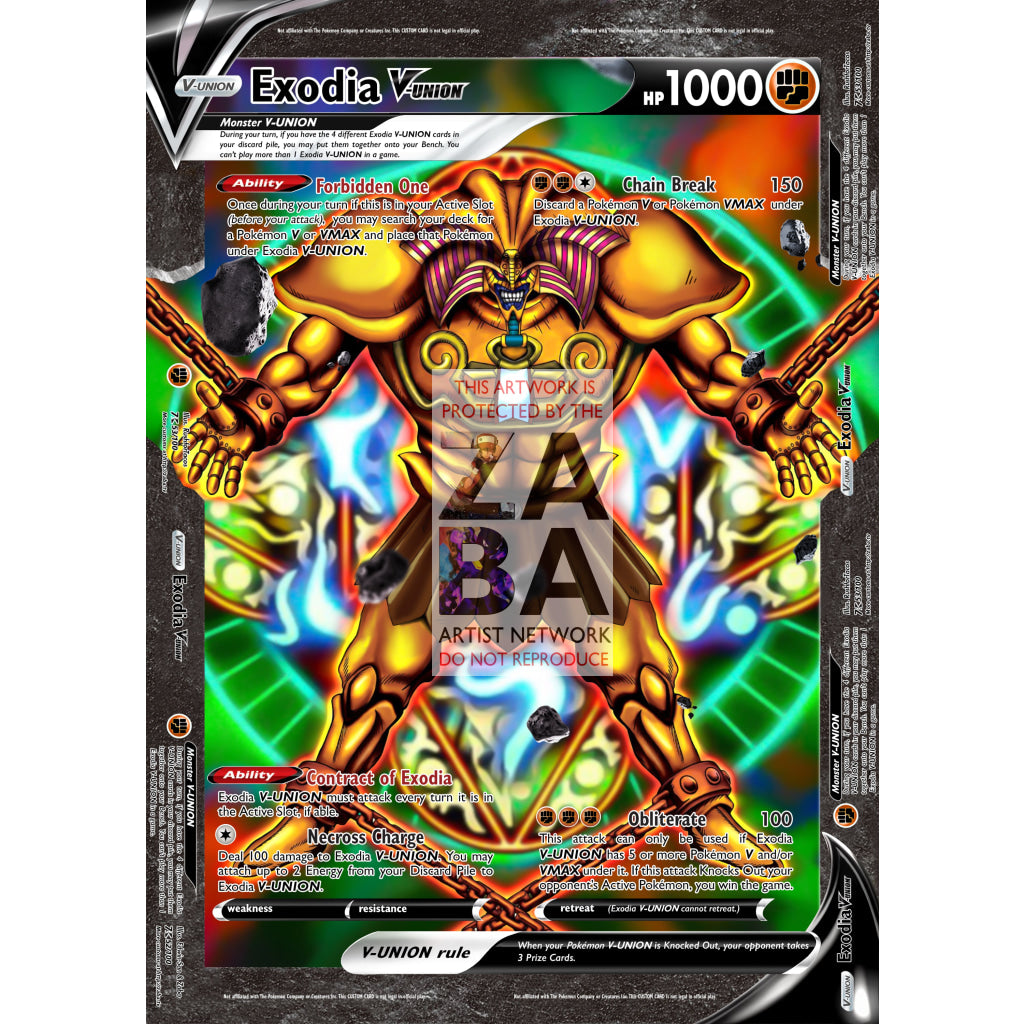 Exodia V-UNION (All 4 Parts or Together) Custom Pokemon x Yu-Gi-Oh! Card - ZabaTV