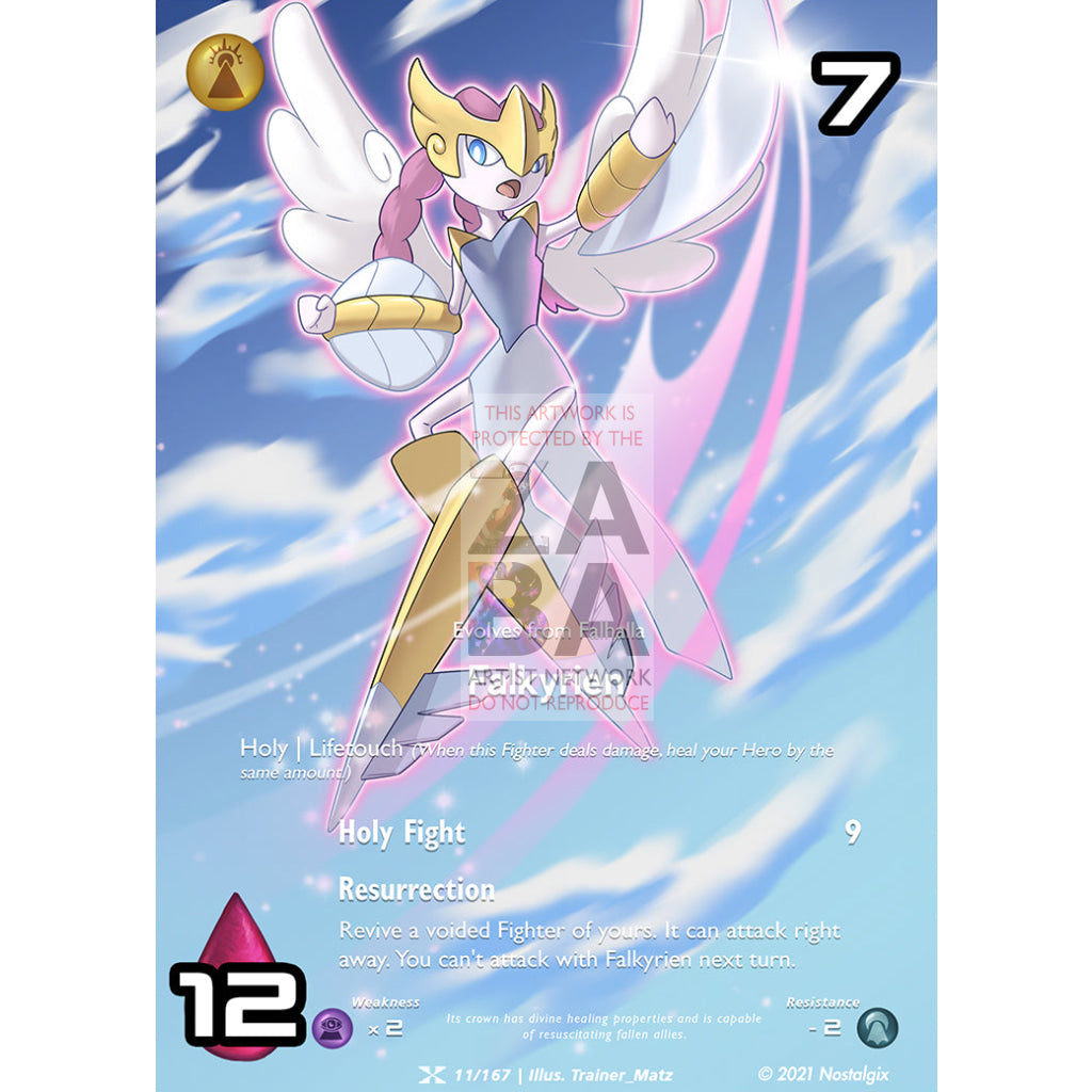 Falkyrien 11/167 Base Set Extended Art Custom Nostalgix Card With Text / Star Holographic