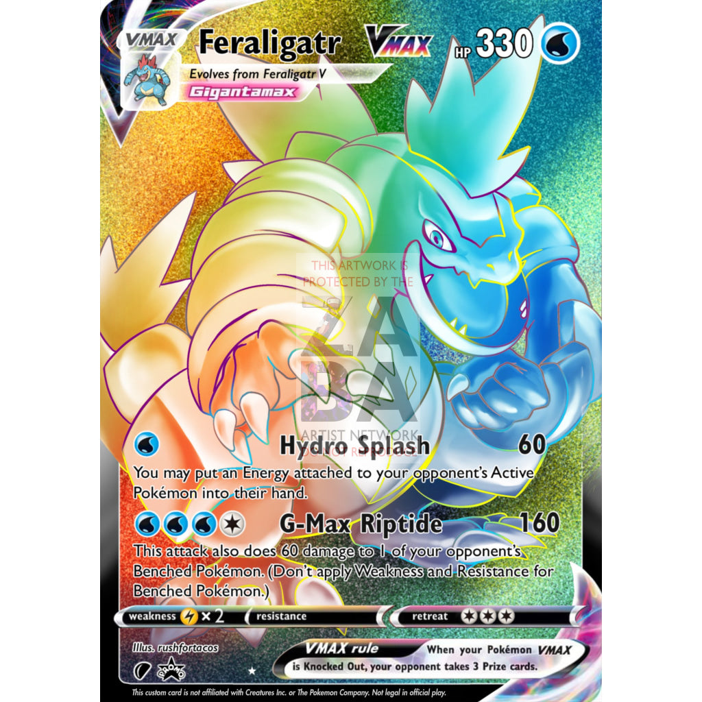 Feraligatr VMax (Dynamax) Custom Pokemon Card - ZabaTV