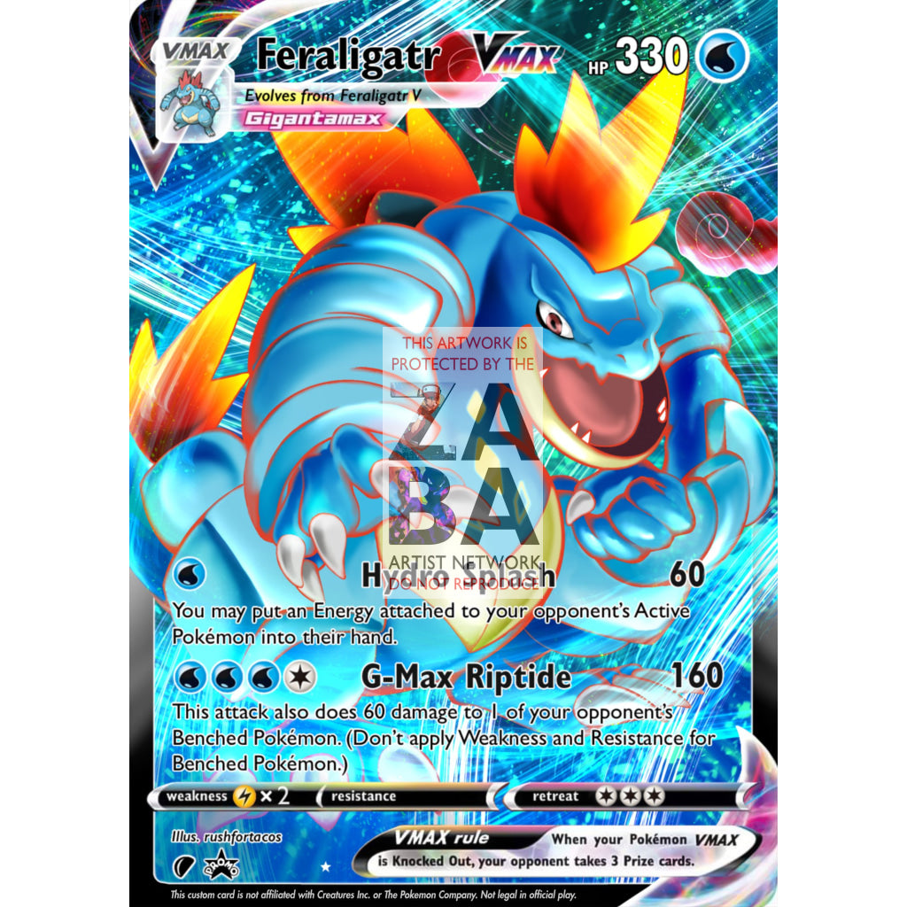 Feraligatr VMax (Dynamax) Custom Pokemon Card - ZabaTV