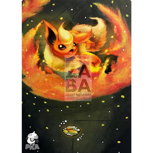 Flareon 13/98 Ancient Origins Extended Art Custom Pokemon Card Silver Holographic