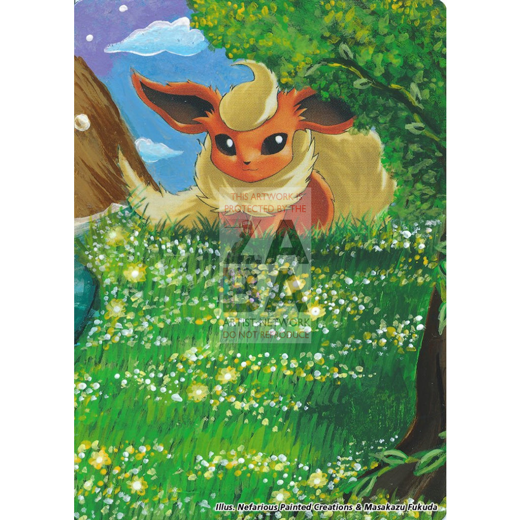 Flareon 2/17 Pop Series 3 Extended Art Custom Pokemon Card Silver Holo