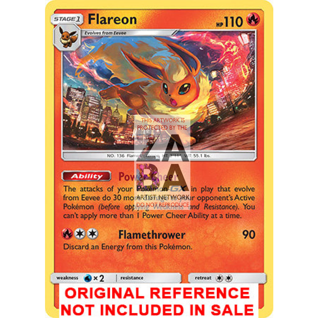 Flareon 25/236 Cosmic Eclipse Extended Art Custom Pokemon Card - ZabaTV