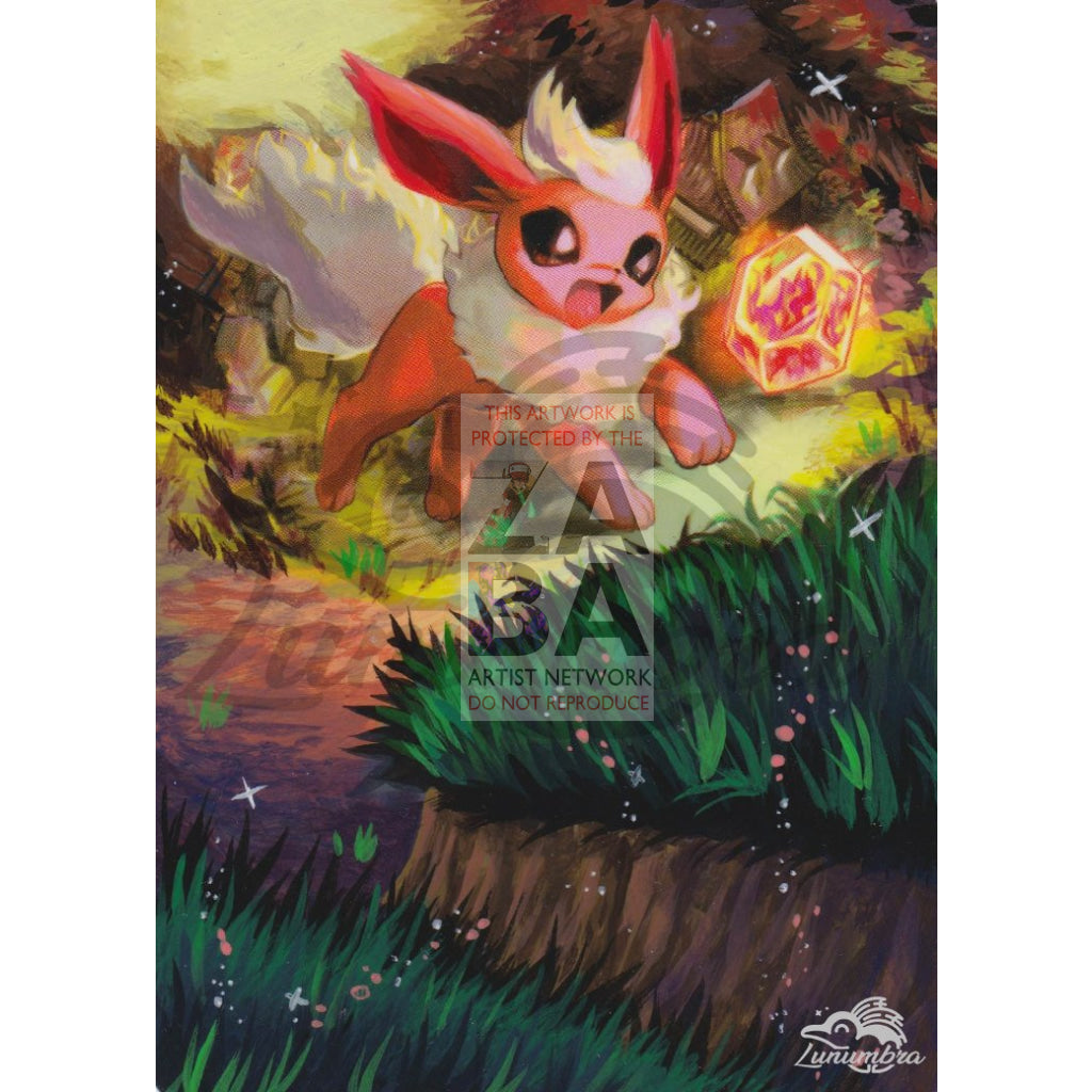 Flareon 44/95 Call Of Legends Extended Art Custom Pokemon Card Textless Silver Holographic
