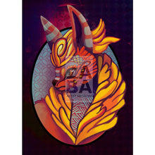 Flareon Tribal Art Custom Pokemon Card Textless / Silver Foil