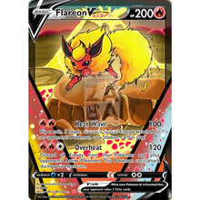 Flareon V Custom Pokemon Card Silver Foil