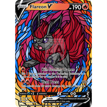 Flareon V Stained-Glass Custom Pokemon Card Hellfire / Silver Foil