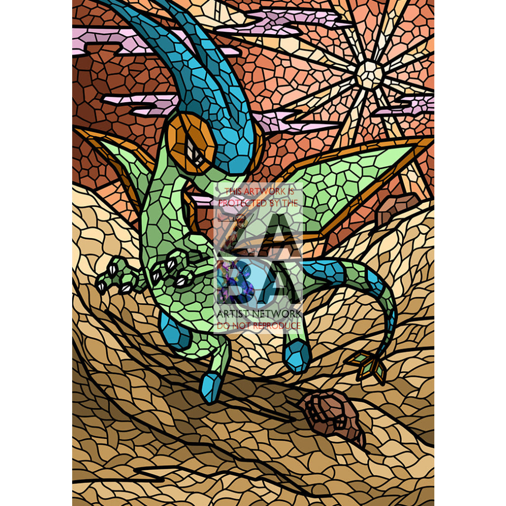 Flygon V (Stained-Glass) Custom Pokemon Card