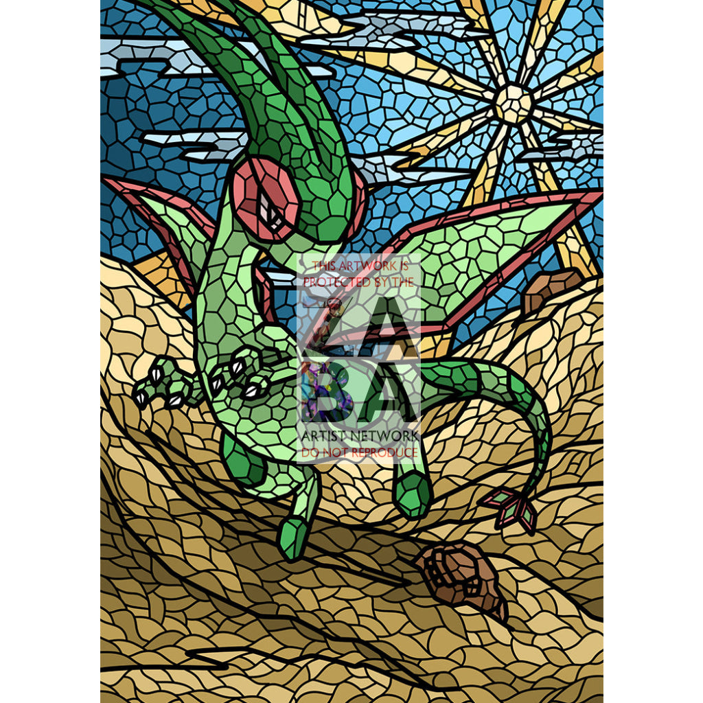 Flygon V (Stained-Glass) Custom Pokemon Card