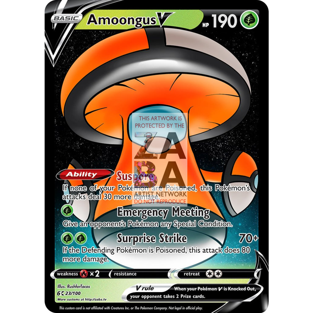 FREE DIGITAL DOWNLOAD Amoongus V Custom Pokemon Card - ZabaTV