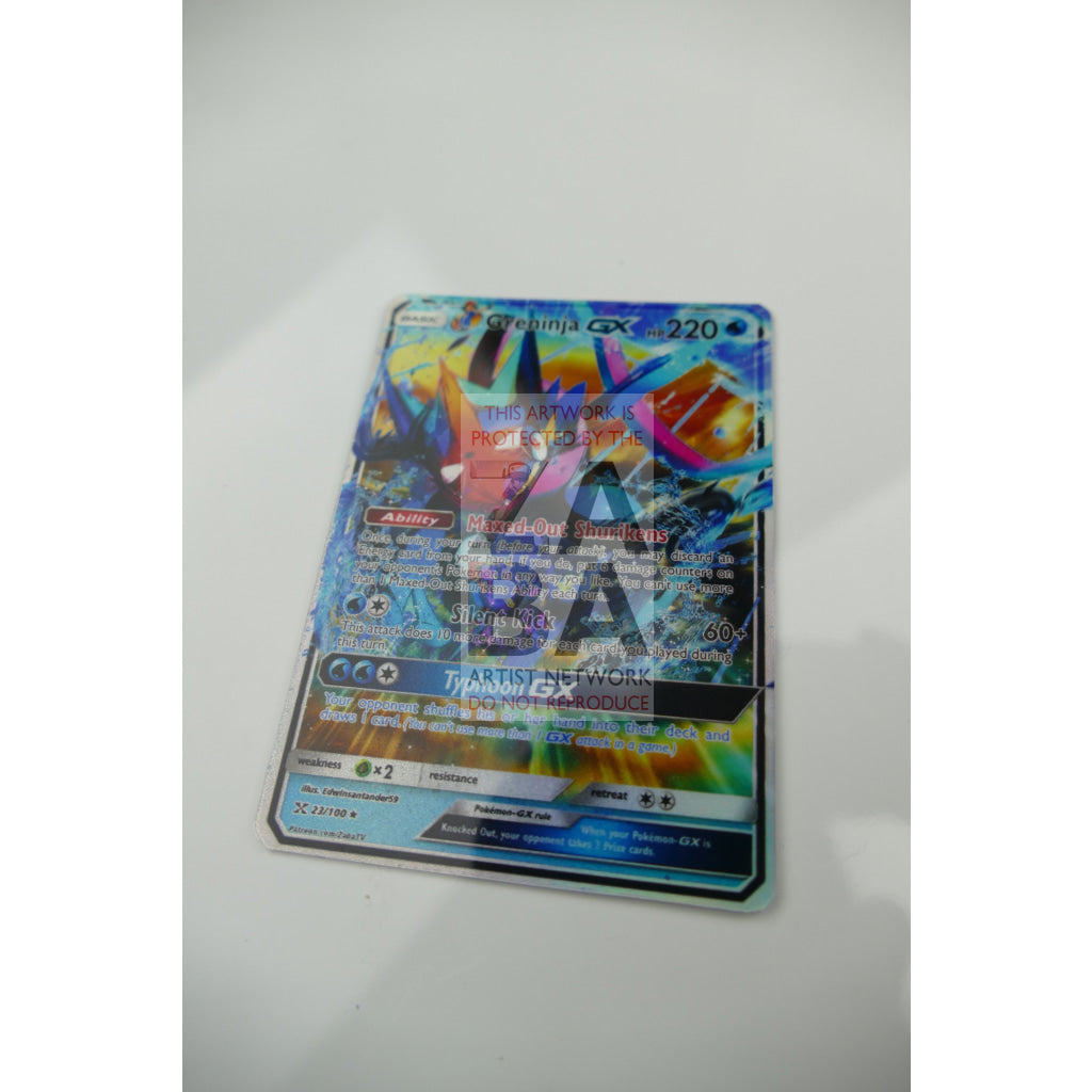 Full Art Ash-Greninja Gx Custom Pokemon Card