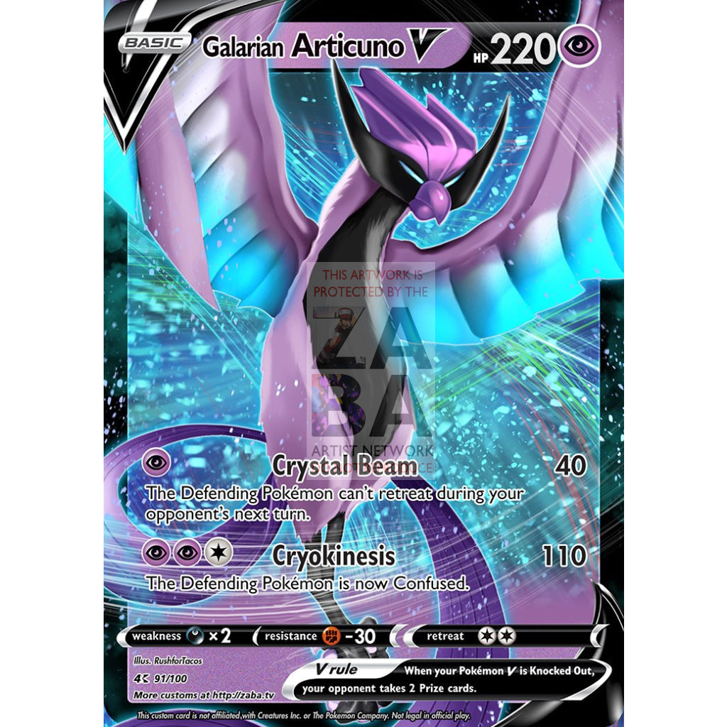 Galarian Articuno V Custom Pokemon Card - ZabaTV