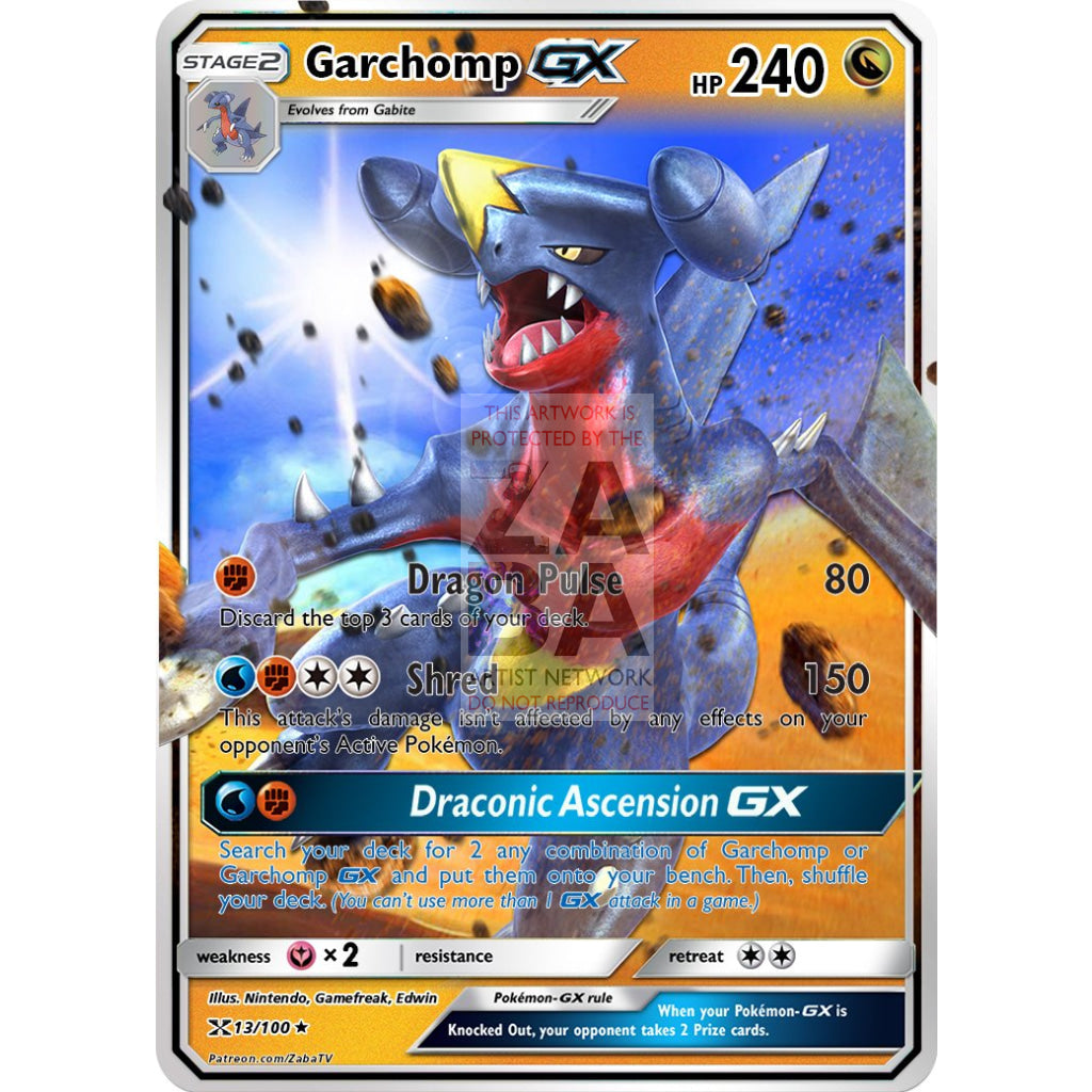 Garchomp Gx Custom Pokemon Card