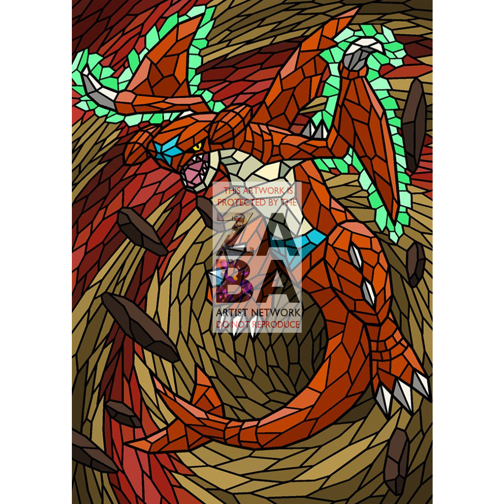 Garchomp V Stained-Glass Custom Pokemon Card - ZabaTV