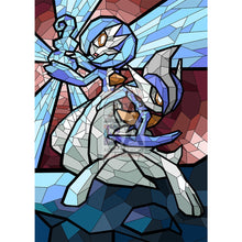 Gardevoir & Gallade V (Stained-Glass) Custom Pokemon Card Shining / Textless Silver Foil