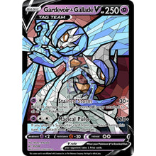 Gardevoir & Gallade V (Stained-Glass) Custom Pokemon Card Shining / With Text Silver Foil