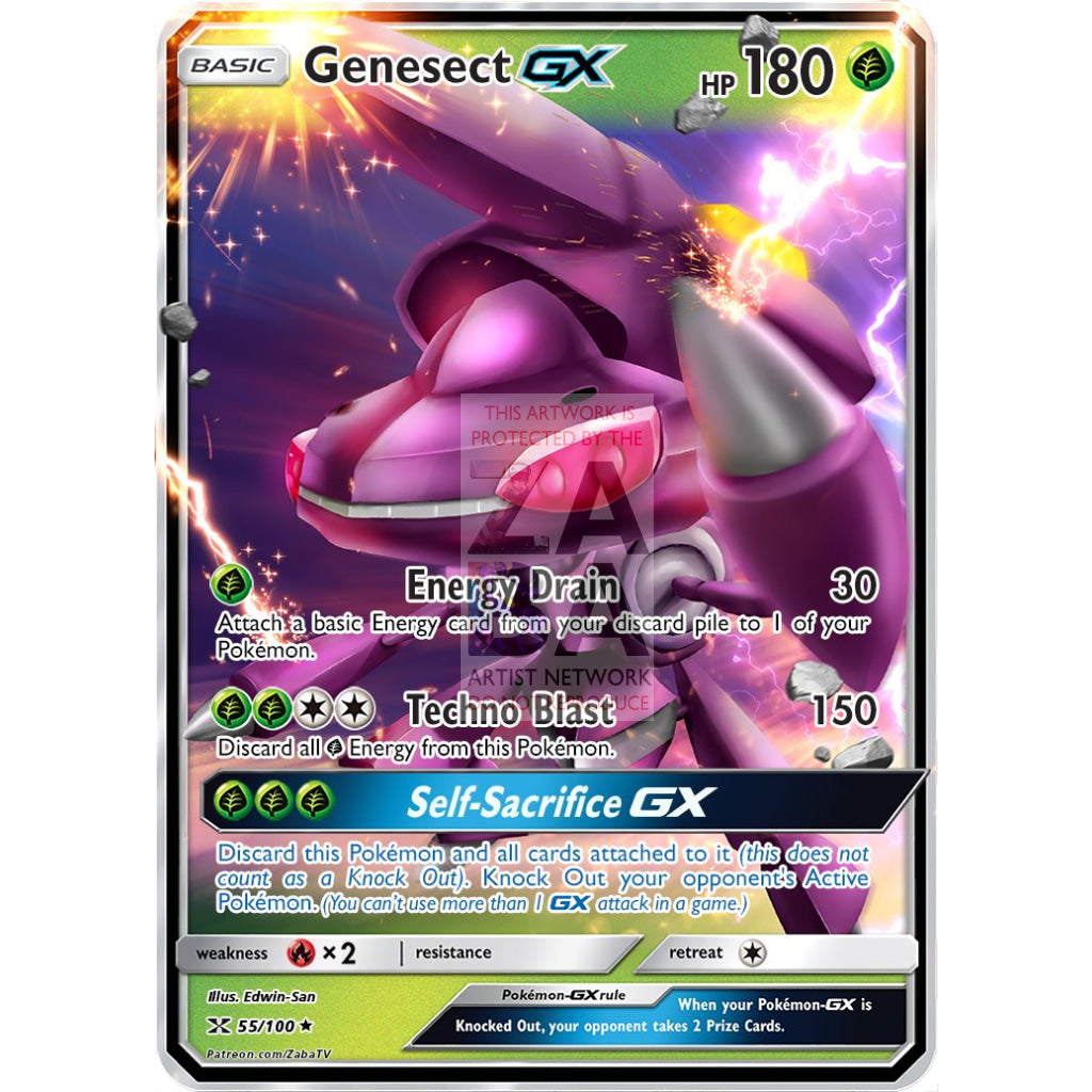 Genesect GX Custom Pokemon Card - ZabaTV