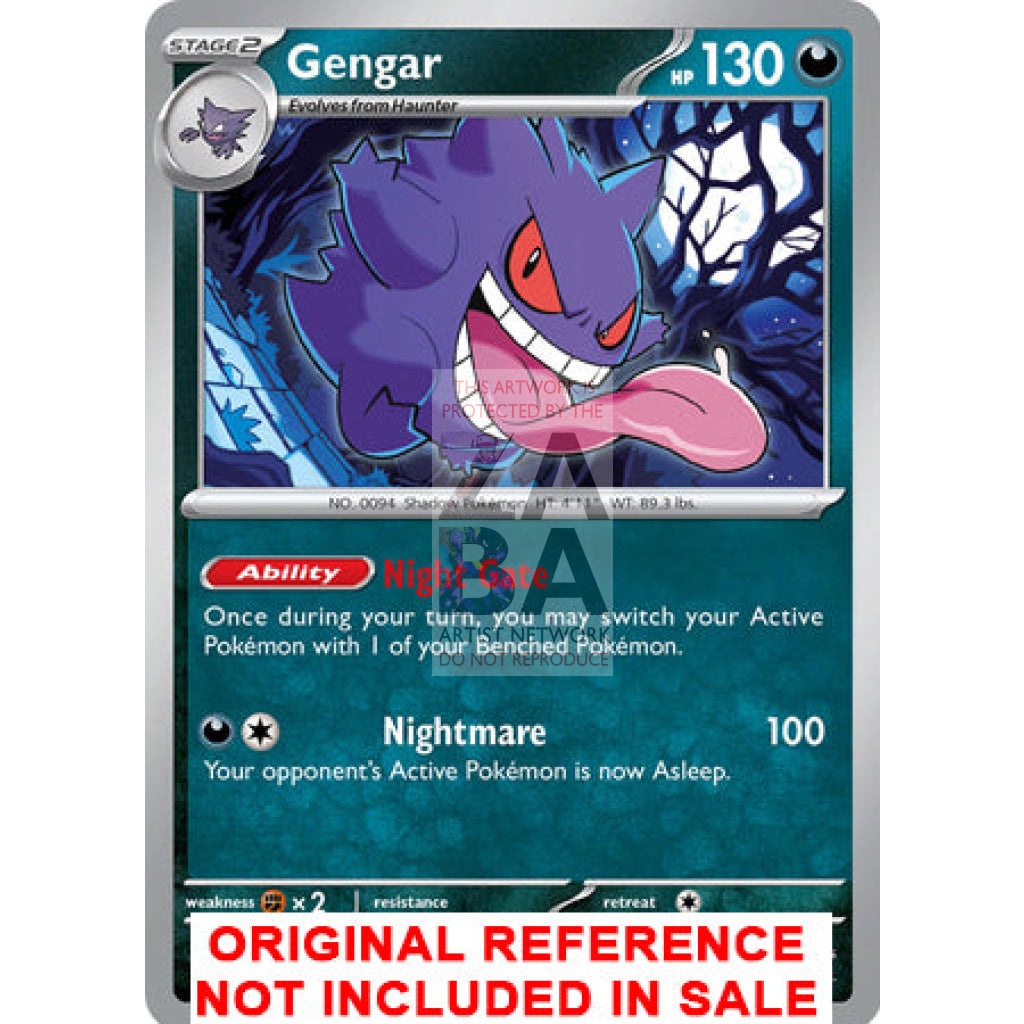 Gengar 057/091 Paldean Fates Extended Art Custom Pokemon Card – ZabaTV