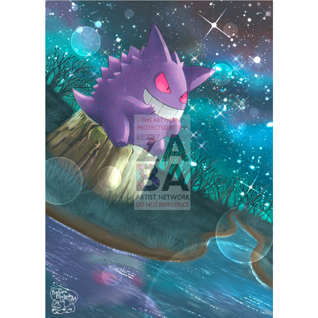 Gengar 27/130 Diamond & Pearl Extended Art Custom Pokemon Card Silver Holo