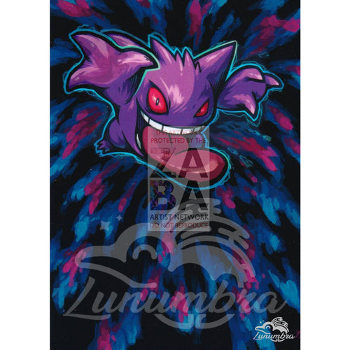 Gengar 35/83 Xy Generations Extended Art Custom Pokemon Card Textless Silver Holographic