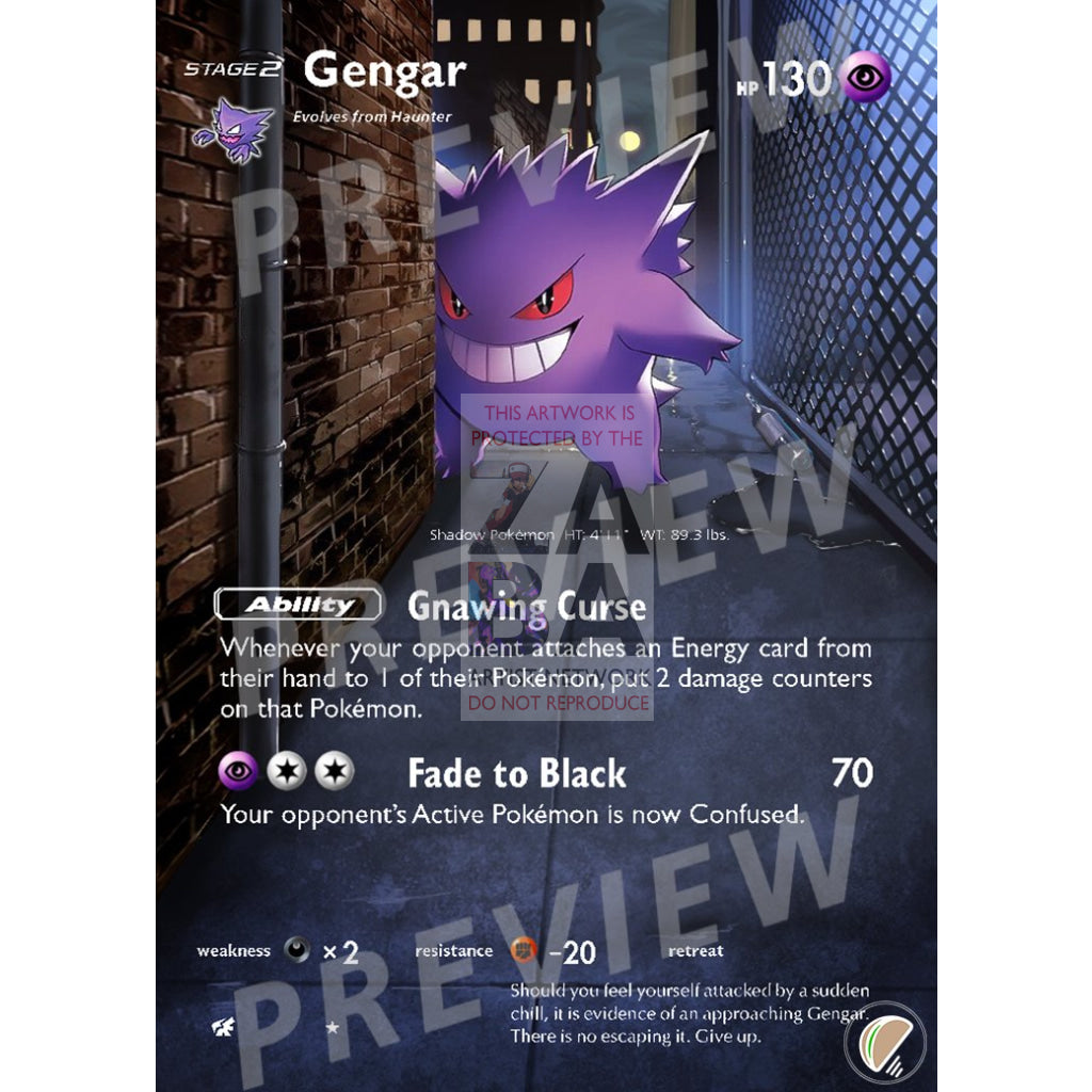 Gengar 38/111 Crimson Invasion Extended Art Custom Pokemon Card