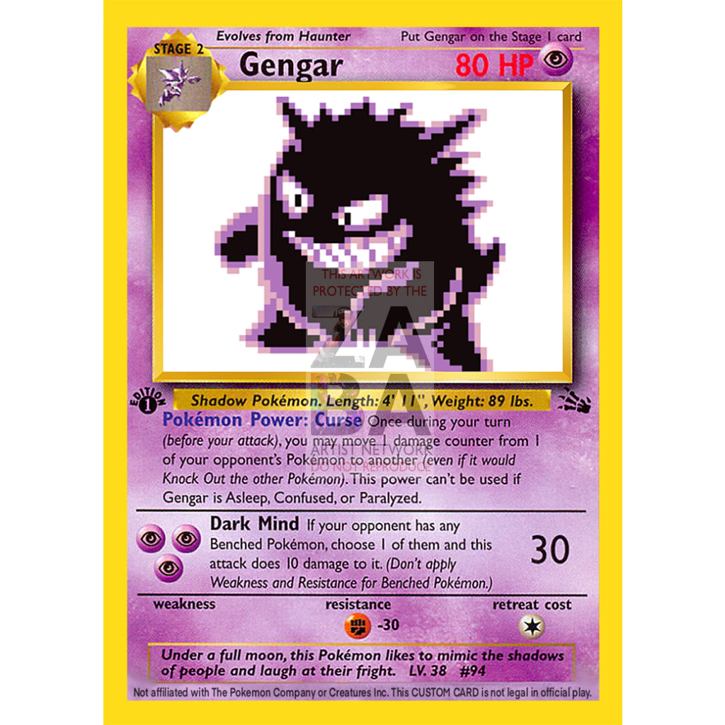 Gengar Game Sprite Custom Pokemon Card
