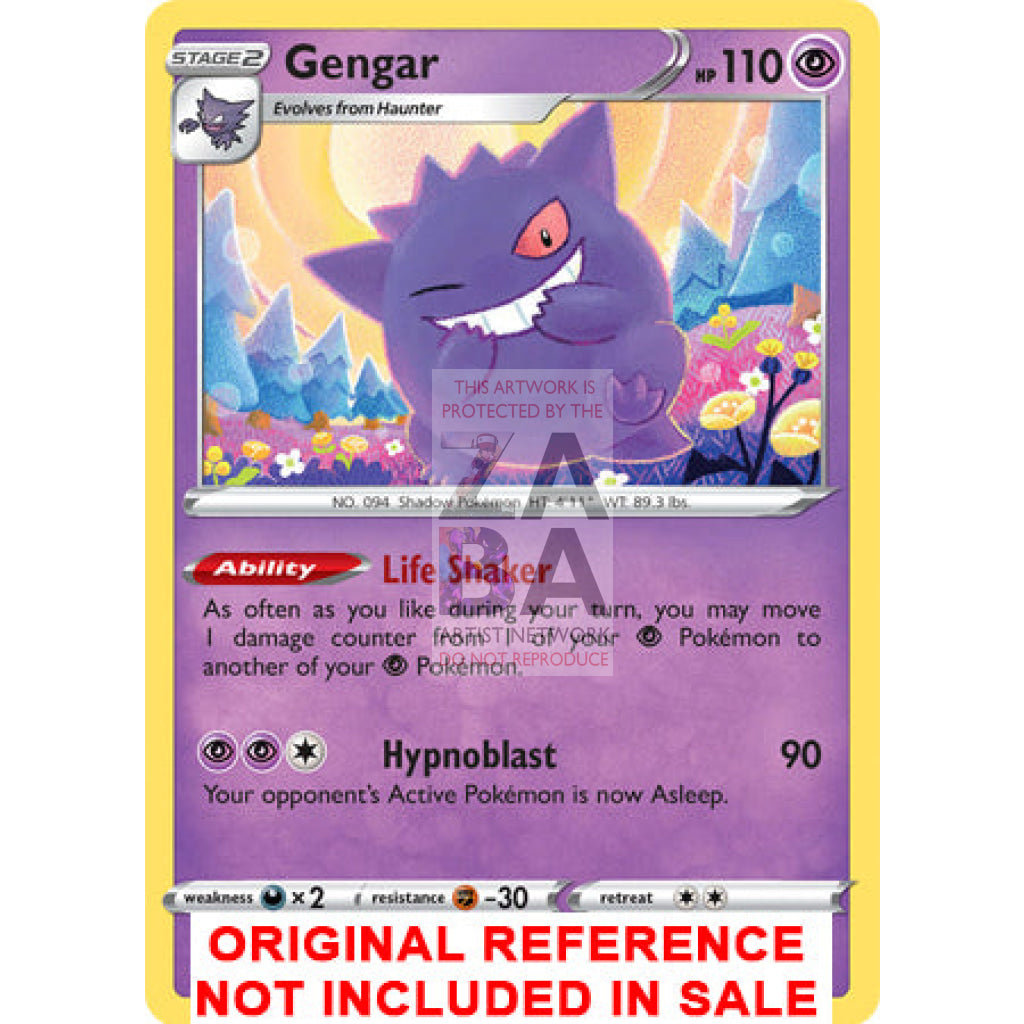 Gengar SWSH052 Promo Extended Art Custom Pokemon Card - ZabaTV