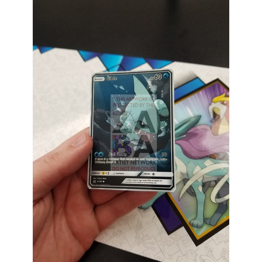 Gible (Water) Custom Pokemon Card - ZabaTV