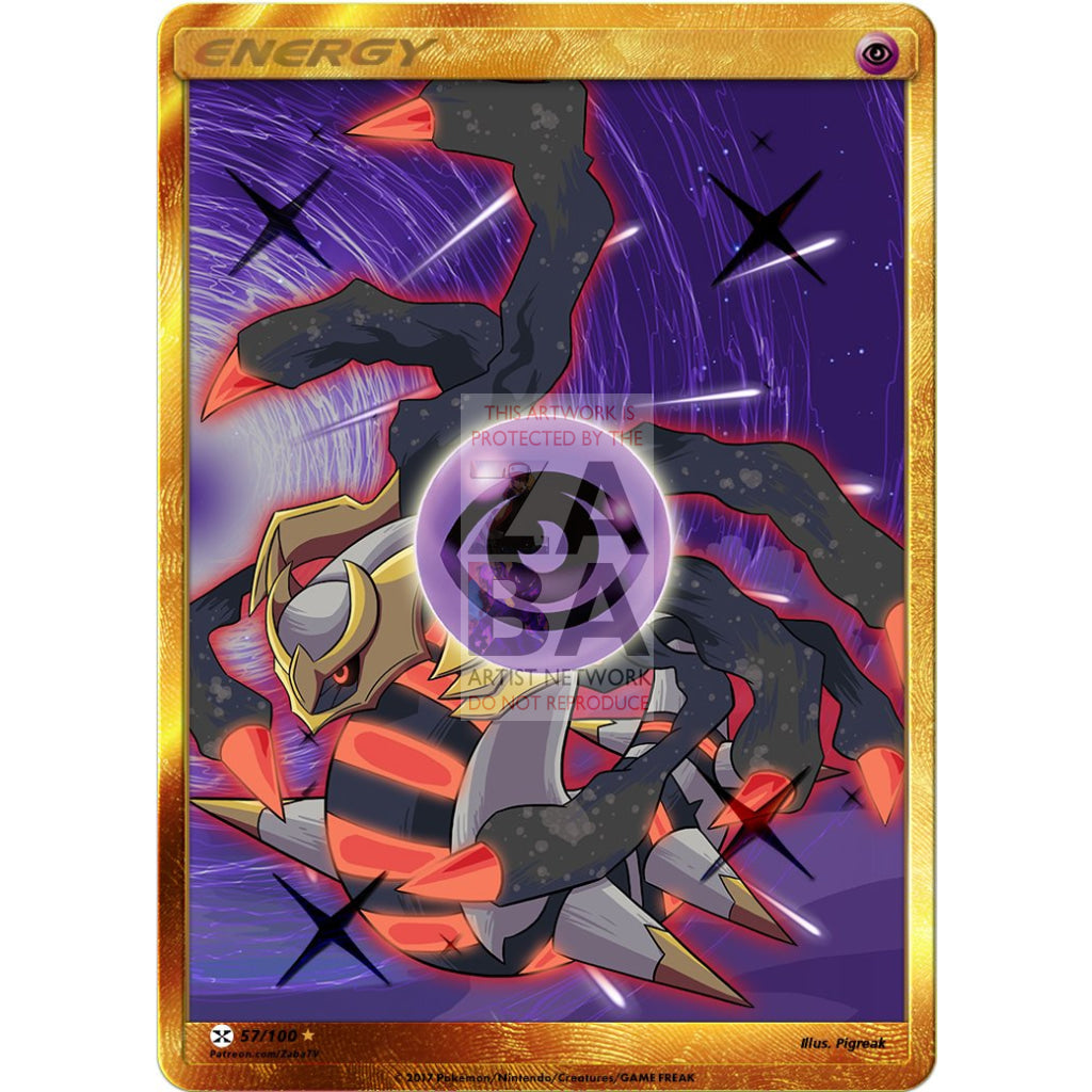 Giratina Psychic Energy Secret Rare Custom Pokemon Card - ZabaTV
