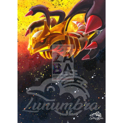 Giratina Xy184 Promo Extended Art Custom Pokemon Card Textless Silver Holographic