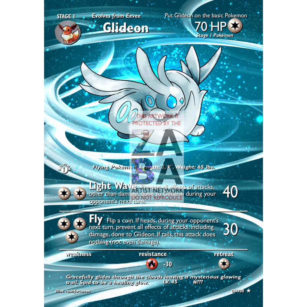 Glideon (Eeveelution) Custom Pokemon Card - ZabaTV