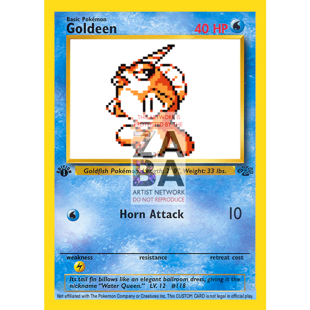 Goldeen Game Sprite Custom Pokemon Card - ZabaTV