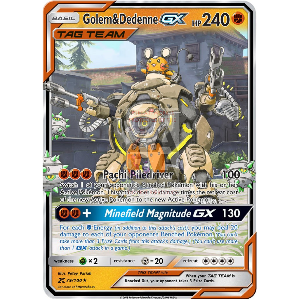 Golem and Dedenne GX Hammond Tag Team Custom Overwatch + Pokemon Card - ZabaTV