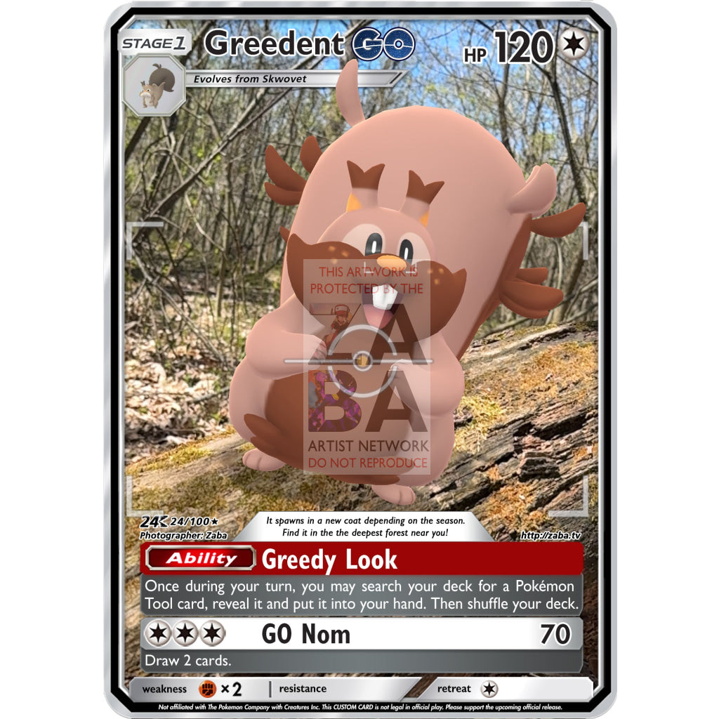 Greedent GO Custom Pokemon GO Card - ZabaTV