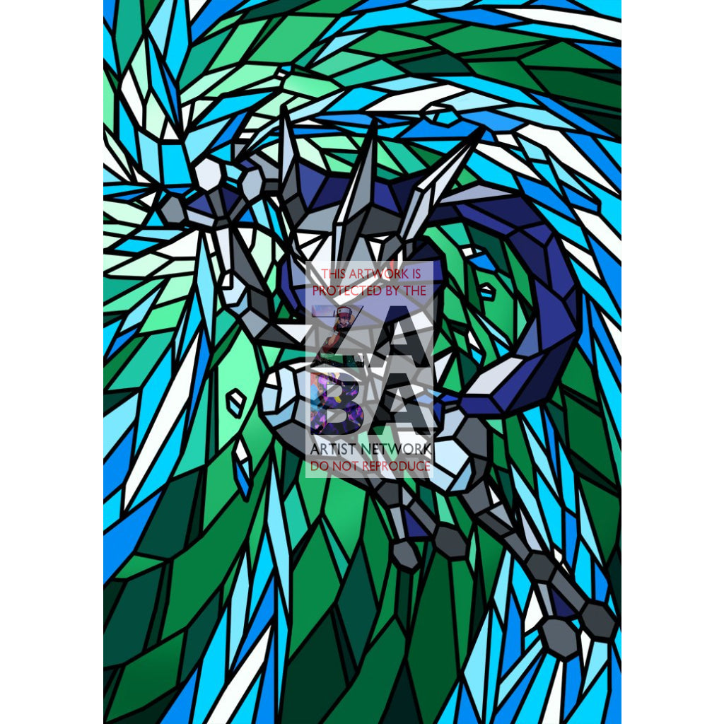 Greninja V (Stained-Glass) Custom Pokemon Card - ZabaTV