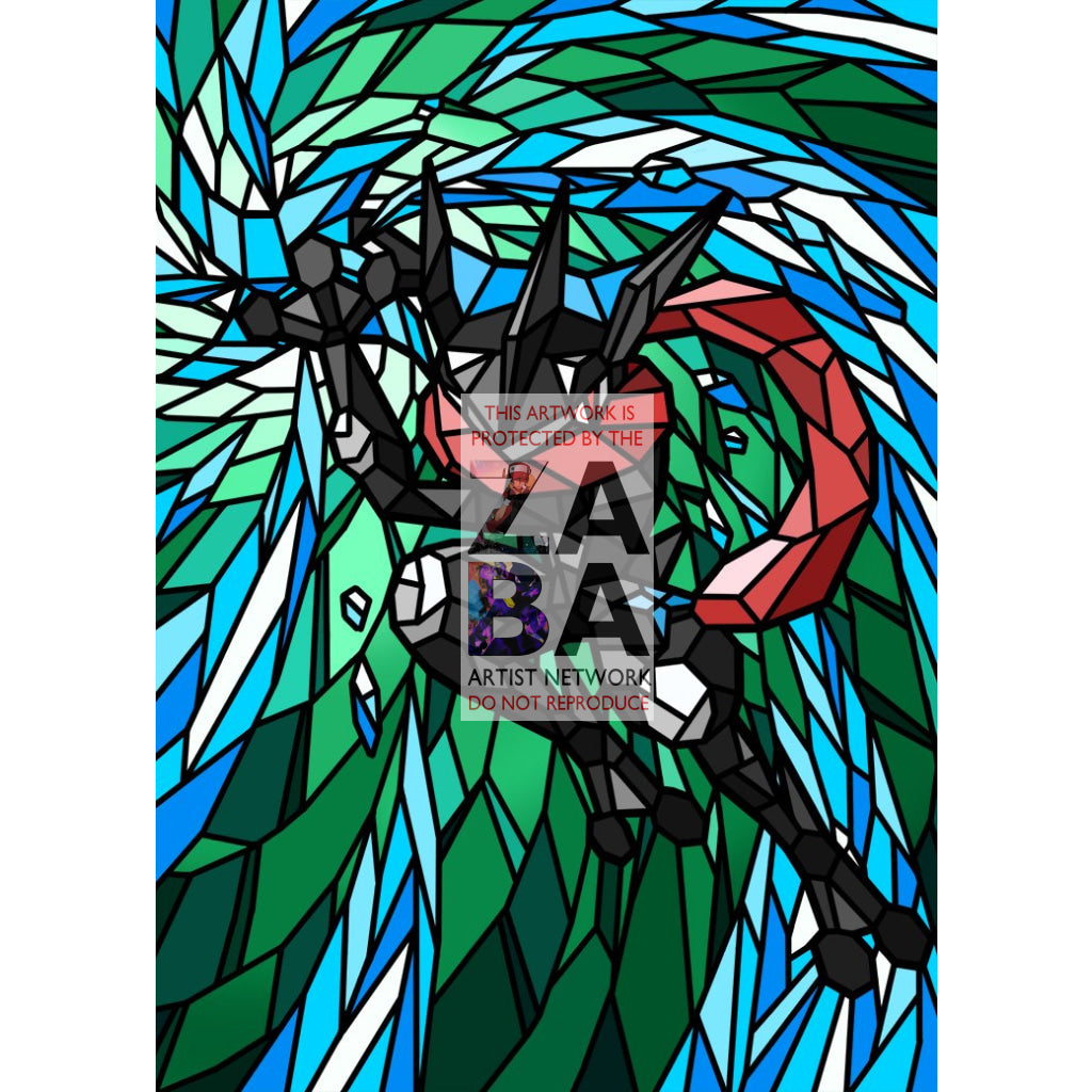 Greninja V (Stained-Glass) Custom Pokemon Card - ZabaTV