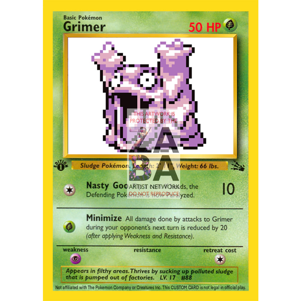 Grimer Game Sprite Custom Pokemon Card - ZabaTV