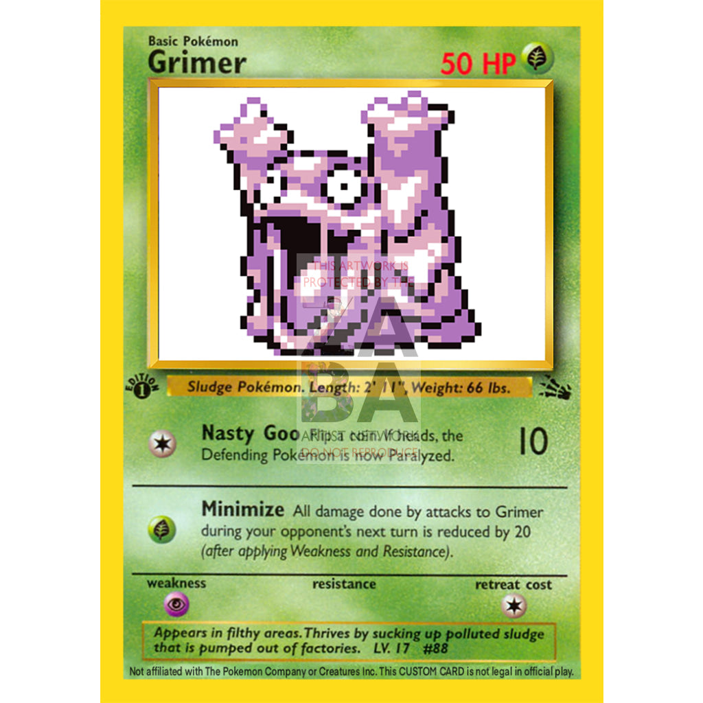 Grimer Game Sprite Custom Pokemon Card - ZabaTV