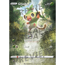 Grookey 11/202 Sword Shield Extended Art Custom Pokemon Card Silver Foil / Just
