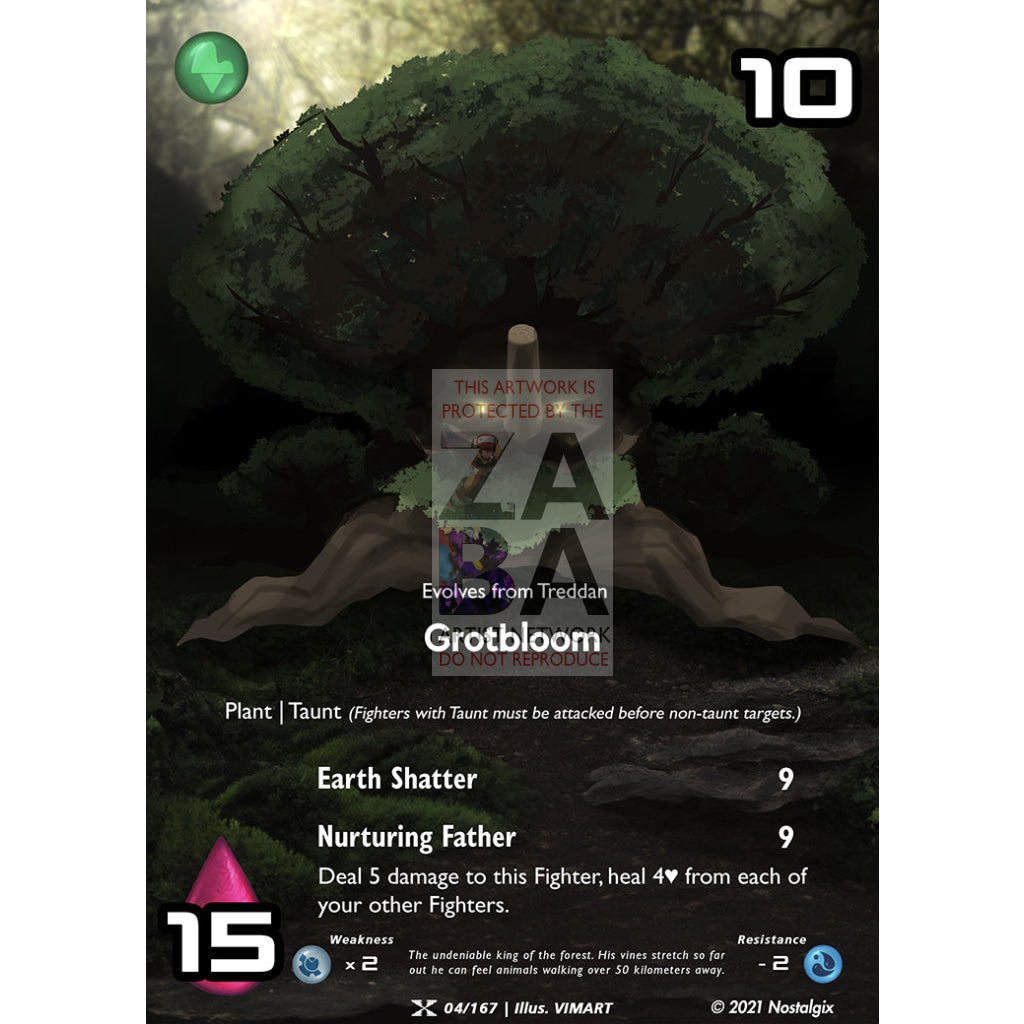 Grotbloom 4/167 Base Set Extended Art Custom Nostalgix Card With Text / Star Holographic
