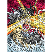 Gyarados V Stained-Glass Custom Pokemon Card Ash Gray Textless / Silver Foil