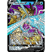 Gyarados V Stained-Glass Custom Pokemon Card Golden / Silver Foil